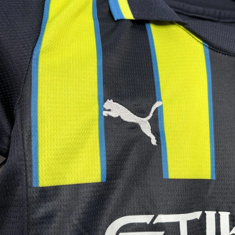 24-25 Manchester City Away Kids Kit Jersey+Shorts