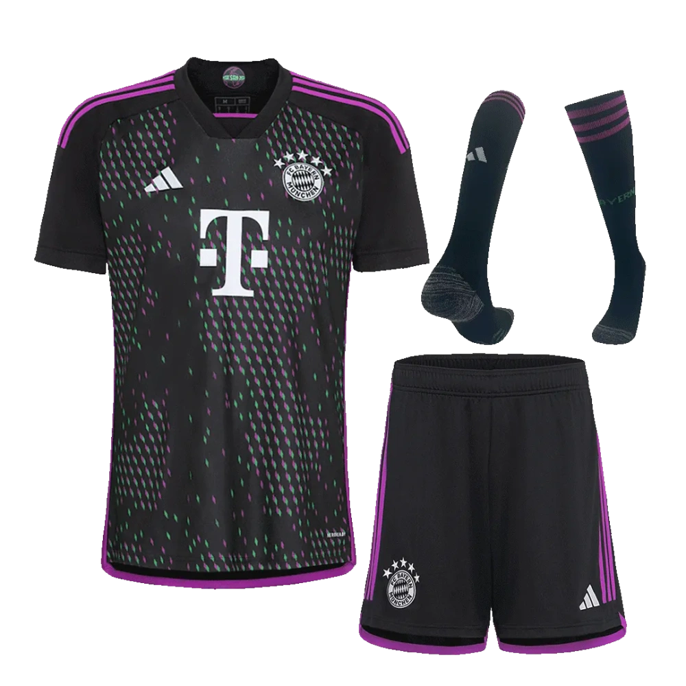 23-24 Bayern Munich Away Whole Kit （Jersey+Shorts+Socks）