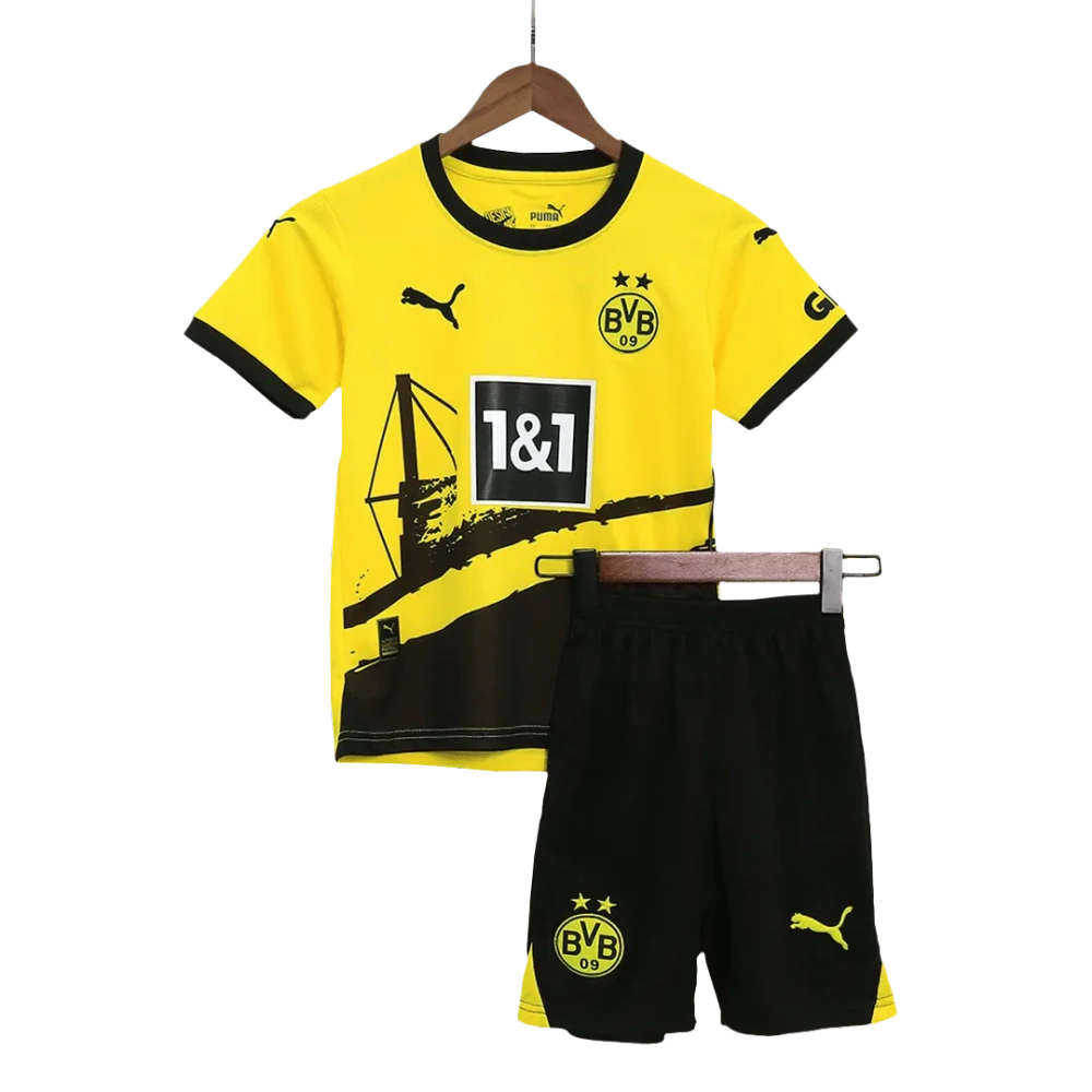23-24 Kids Borussia Dortmund Home Whole Kit (Jersey+Shorts+Socks)