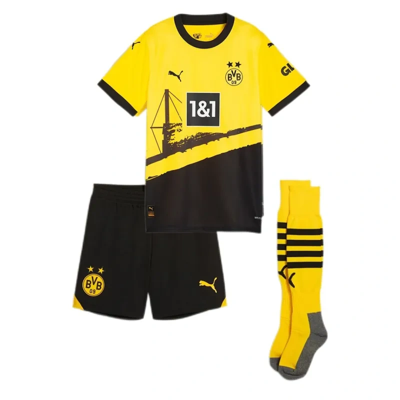 23-24 Kids Borussia Dortmund Home Whole Kit (Jersey+Shorts+Socks)