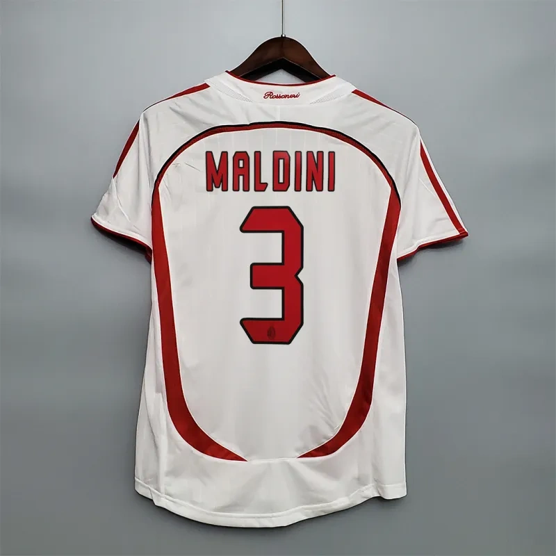 AC Milan Ronaldo #99 Kakà #22 Maldini #3 Pirlo #21 UCL Final Retro Jersey Away Replica 2006-07