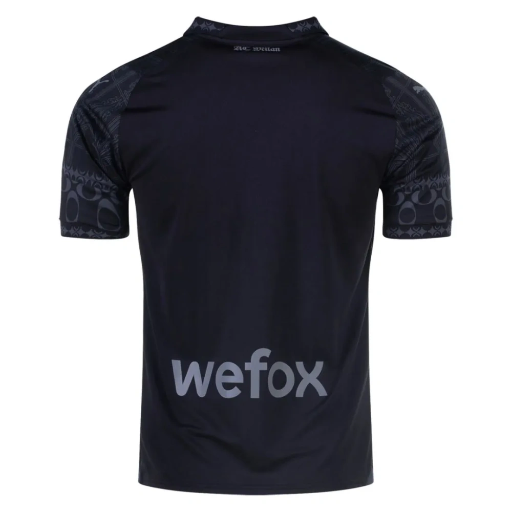 23-24 AC Milan x Pleasures Fourth Jersey Black Shirt