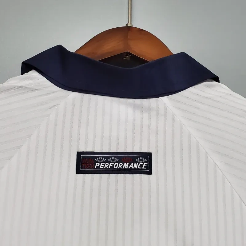 1998 England World Cup Home Retro Jersey Long Sleeve #7 BACKHAM #20 OWEN