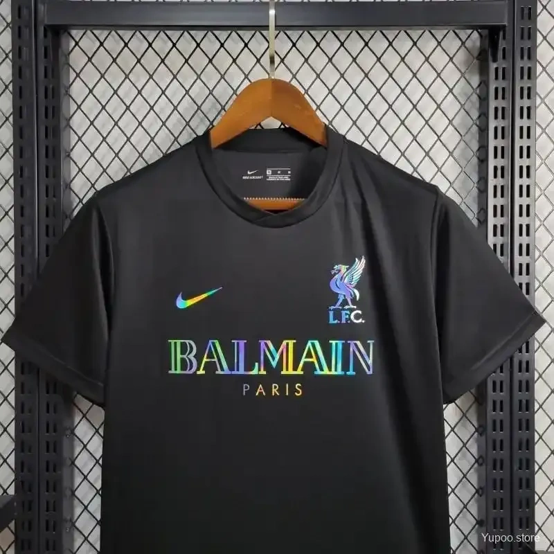 24-25 Liverpool Black Training Suit Football Jersey