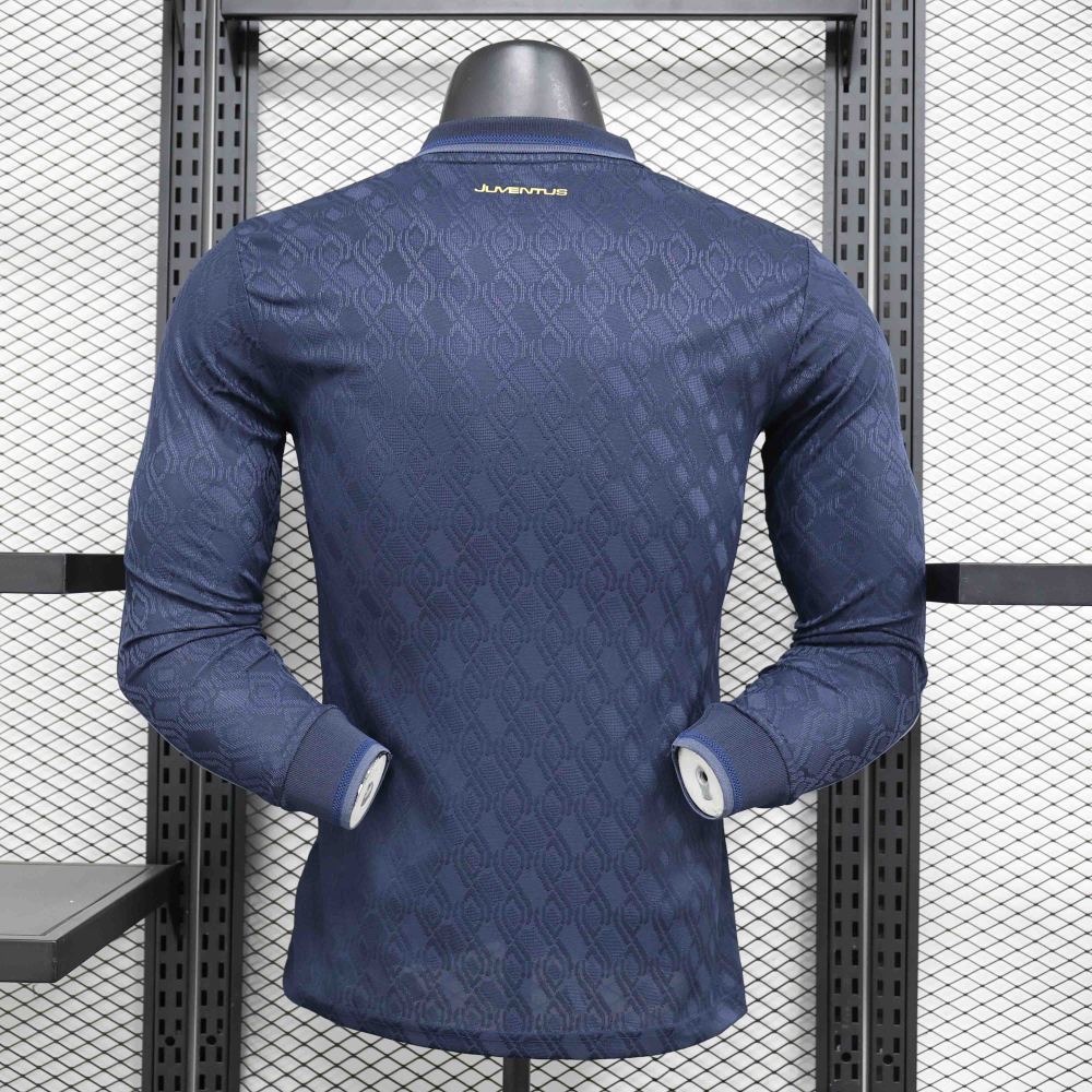 24-25 Juventus Away Soccer Jersey Player Version Long Sleeve