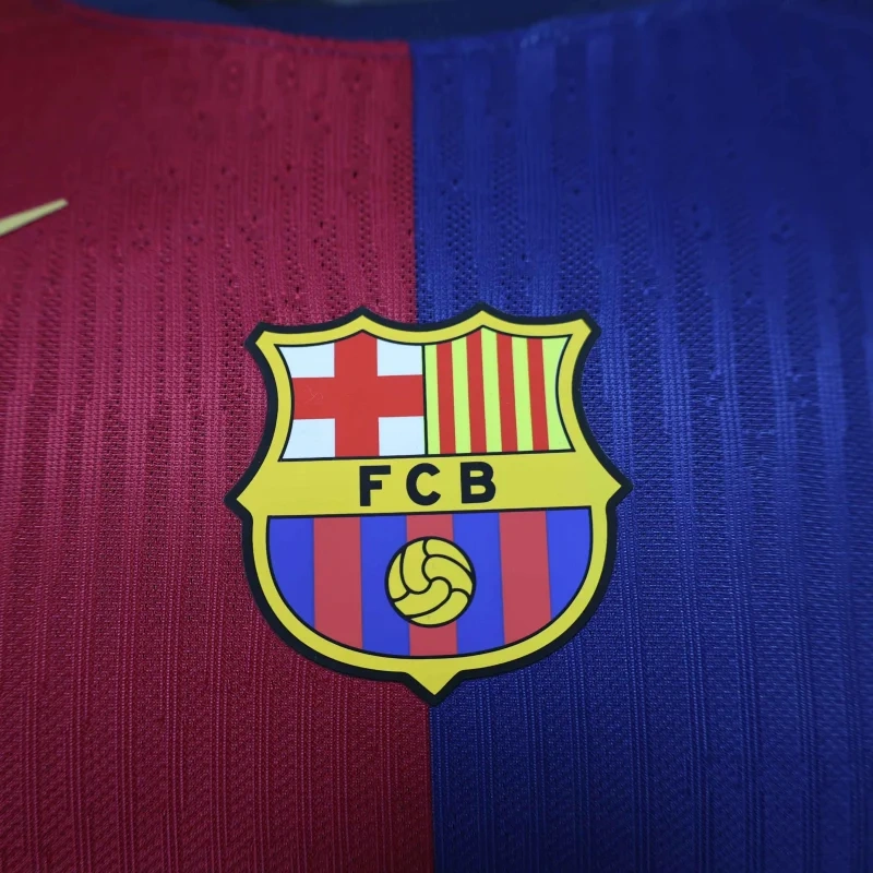 24-25 Barcelona Home Player Version Long sleeve Soccer Jersey