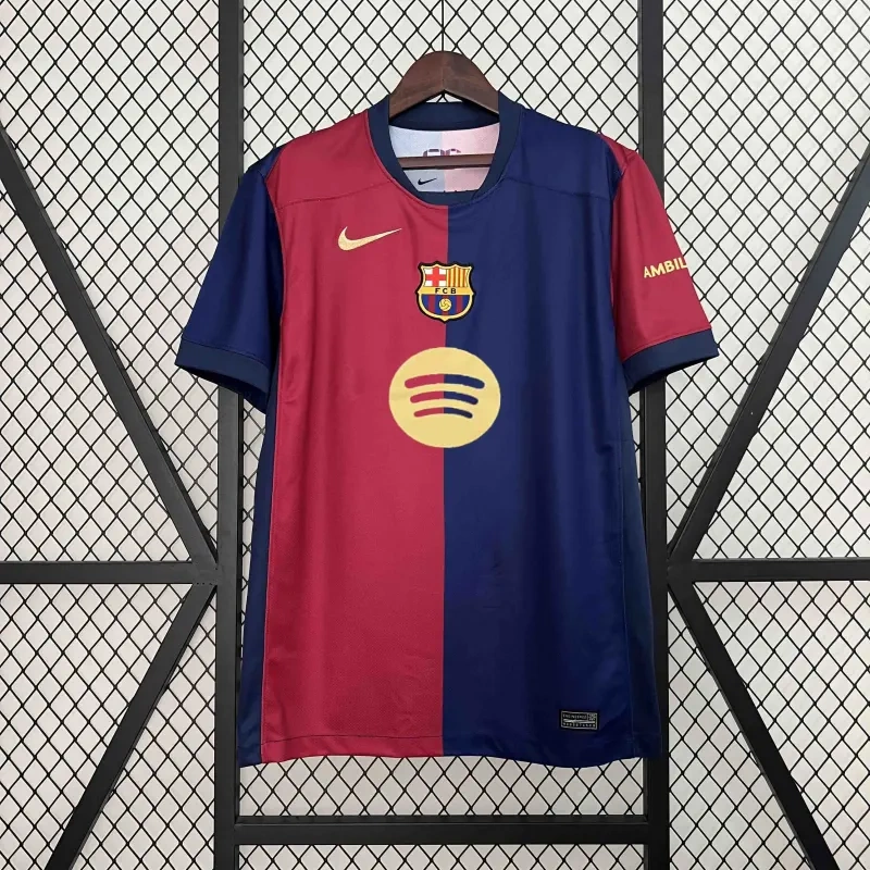 24-25 Barcelona Home Kits(Jersey+Shorts)  - Spotify Logo Without Text