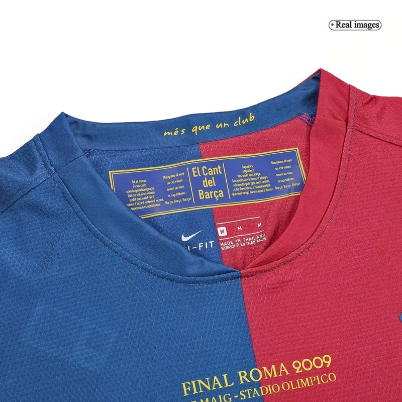 2008/09 Barcelona UCL Final Retro Home Long Sleeve Jersey