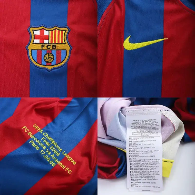 2005/06 Barcelona Messi #30 UCL Final Retro Jersey Home