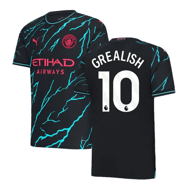 2023/24 HAALAND #9 DE BRUYNE #17 J.ALVAREZ #19 FODEN #47 Manchester City Third Away Jersey