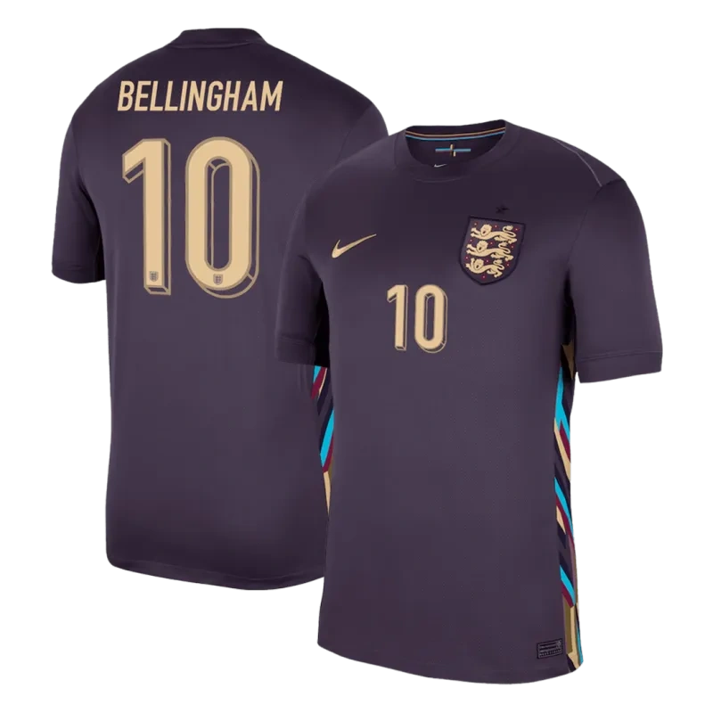 England Away Jersey EURO 2024 RICE #4 KANE #9 BELLINGHAM #10 FODEN #11
