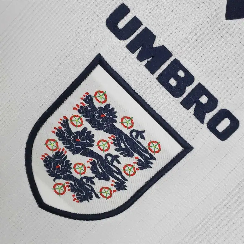 1996 England Retro Jersey Home Replica Euro Cup