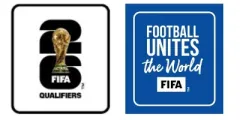 2026 world cup qualifiers & football unites the world (blue) badge + $2.00