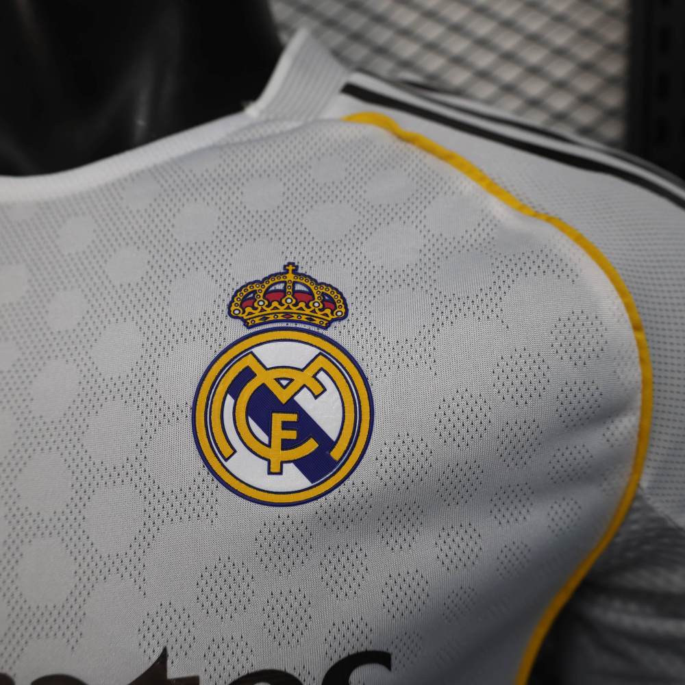 Real Madrid Home Soccer Jersey Player Version Shirt Long Sleeve 25-26
