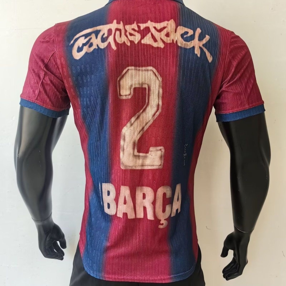 Barcelona X Travis Scott Home Shirt Soccer Jersey 25-26 Non-Customize