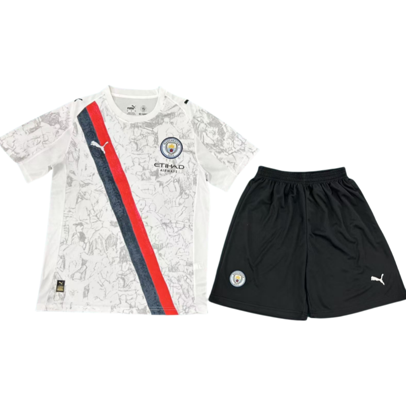 Manchester city Away kids Soccer jerseys Kit 2025-26