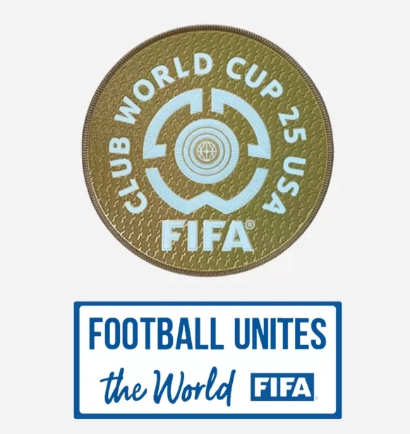 club world cup 25 usa badge & football unites the world (white) badge + $3.00