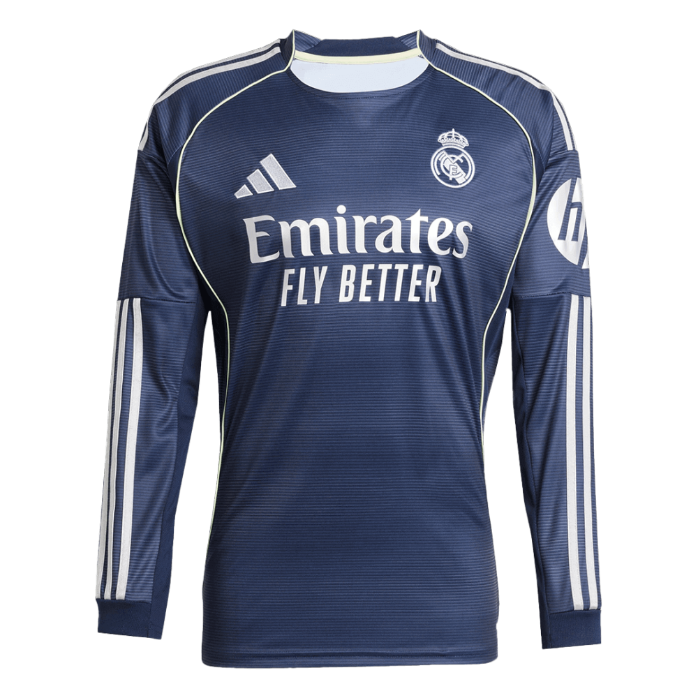 Real Madrid Long Sleeve Jersey Away Football Shirt 2025-26 Fan version