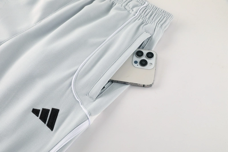 Real Madrid Training Kit Light Grey 2025-26  (Jacket+Pants)