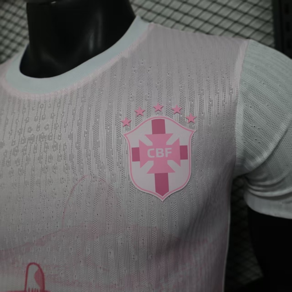 2025-26 Neymar Brazil Pink Special Edition Football Shirt Player version