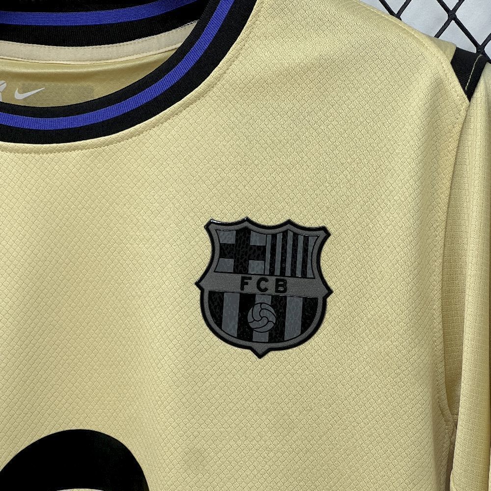 Barcelona Away Long sleeves Football Jersey 2025-26 Fan version