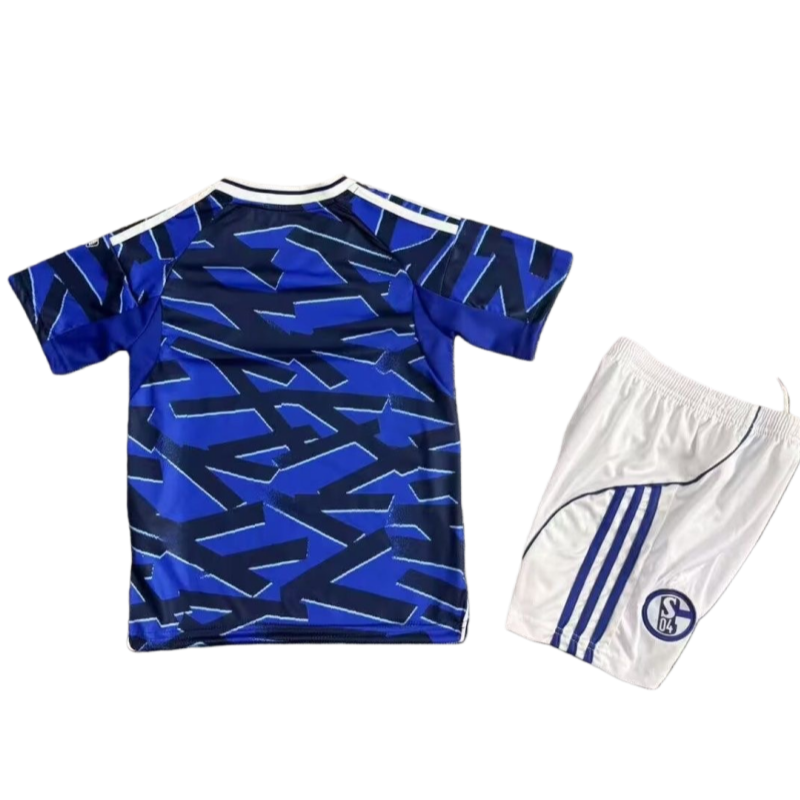 2025-26 FC Schalke 04 Home Kids Football Shirt Kit Fan Edition