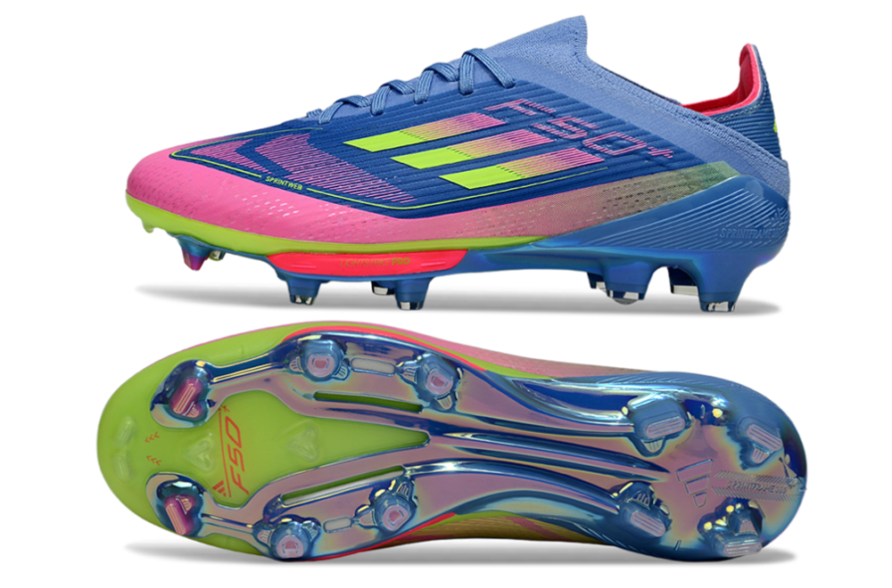 F50+series fully knitted waterproof shoes with shoelaces and air cushion FG Football Shoes