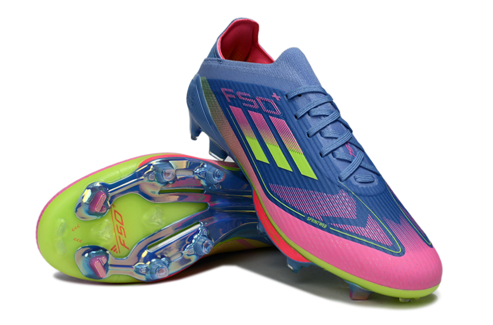 F50+series fully knitted waterproof shoes with shoelaces and air cushion FG Football Shoes