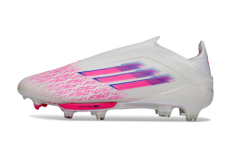F50+series fully knitted waterproof FG Football Shoes without shoelaces