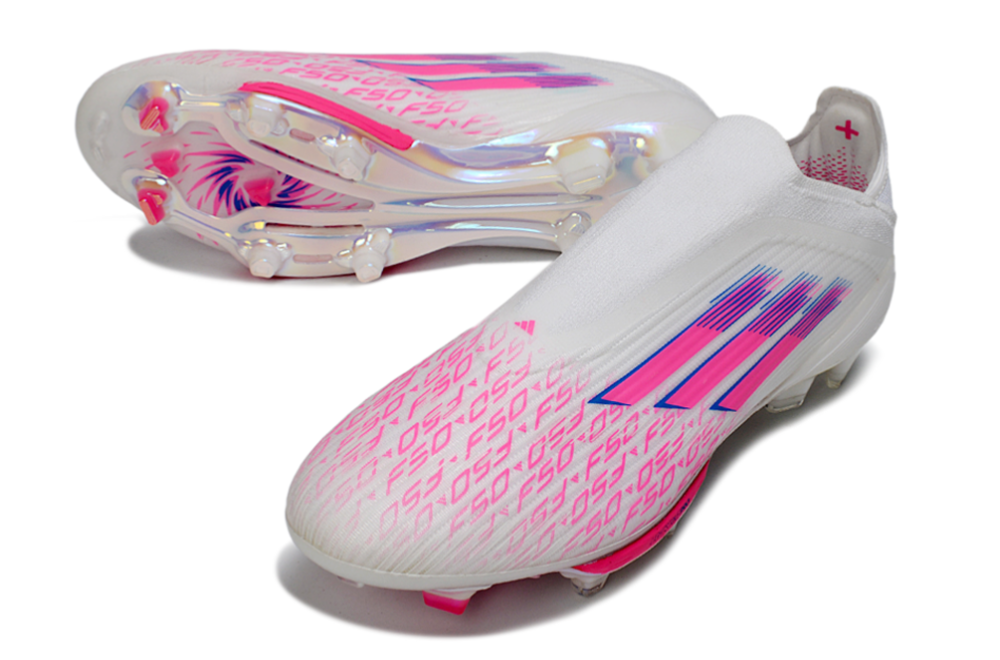 F50+series fully knitted waterproof FG Football Shoes without shoelaces