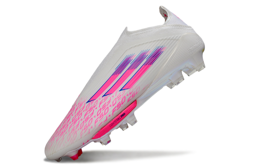F50+series fully knitted waterproof FG Football Shoes without shoelaces