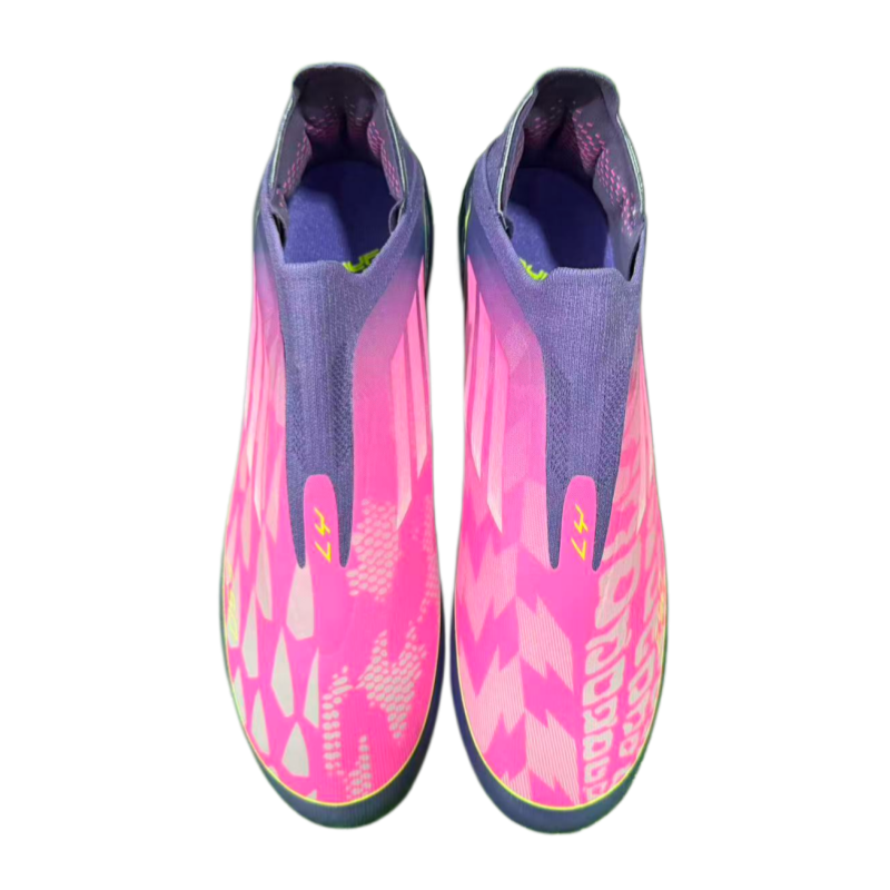 F50 shoelace free fully knitted waterproof AG Football Shoes