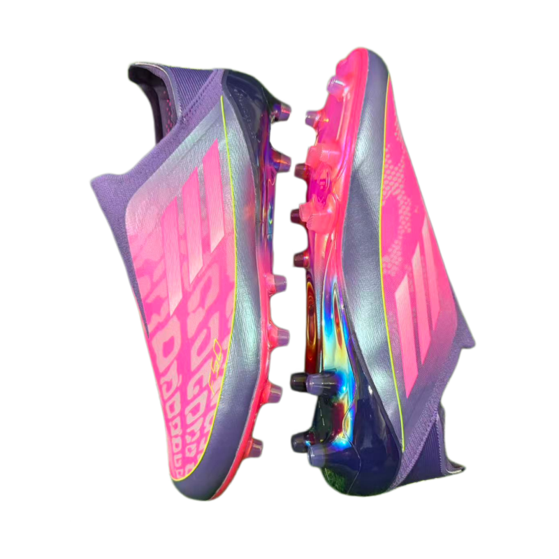 F50 shoelace free fully knitted waterproof AG Football Shoes