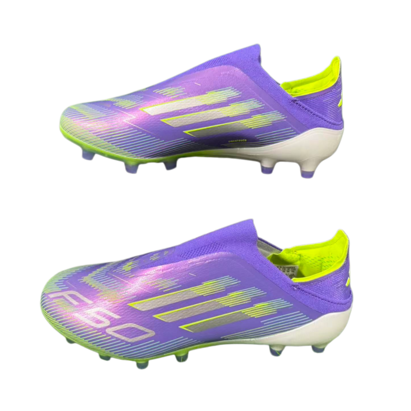 F50 shoelace free fully knitted waterproof AG Football Shoes
