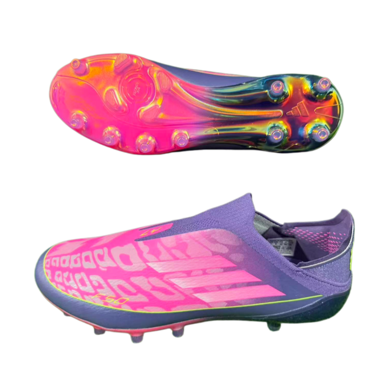 F50 shoelace free fully knitted waterproof AG Football Shoes