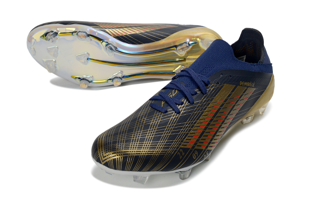 F50 FG has shoelace styles blue/rose red Football Shoes