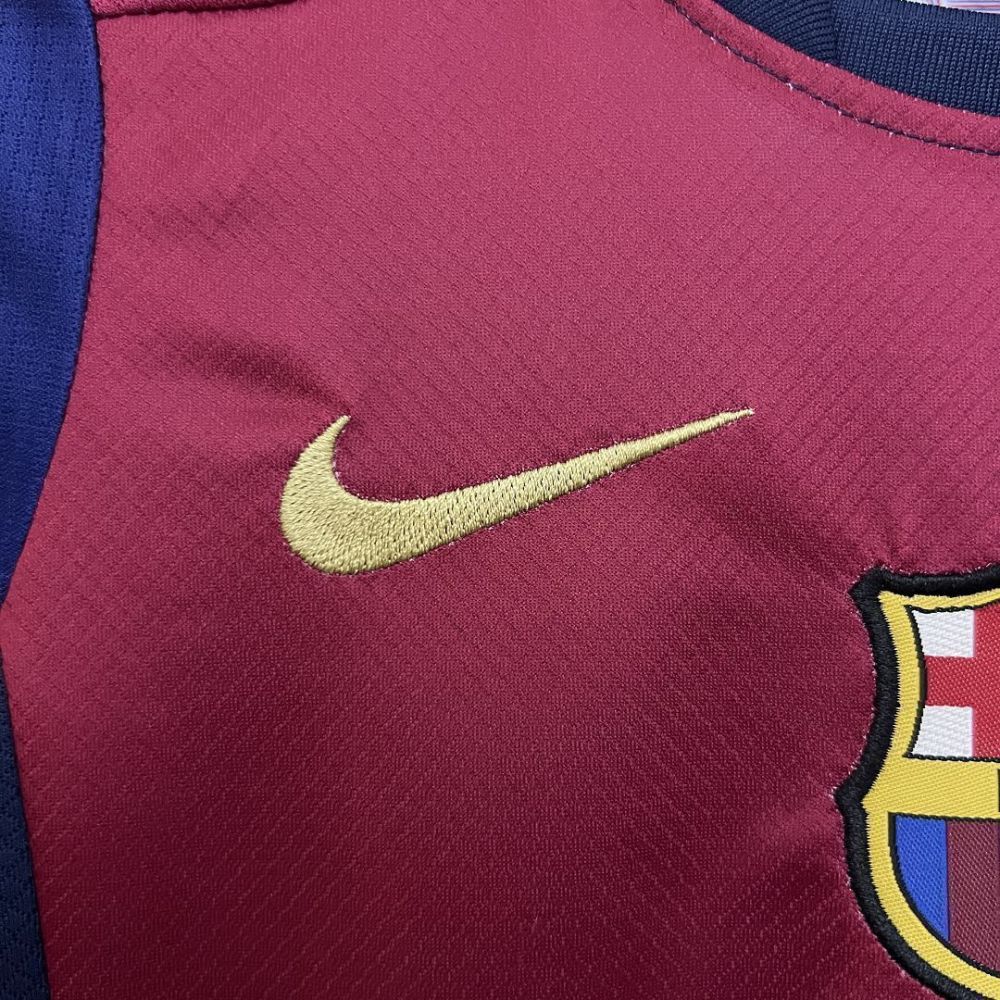 Barcelona x Travis Scott 2025-26 Home Kids Short Sleeve Kit Fan Version
