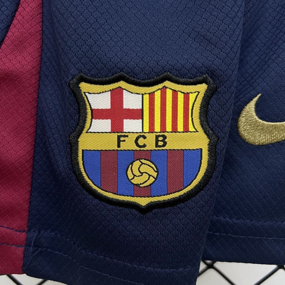 Barcelona x Travis Scott 2025-26 Home Kids Short Sleeve Kit Fan Version