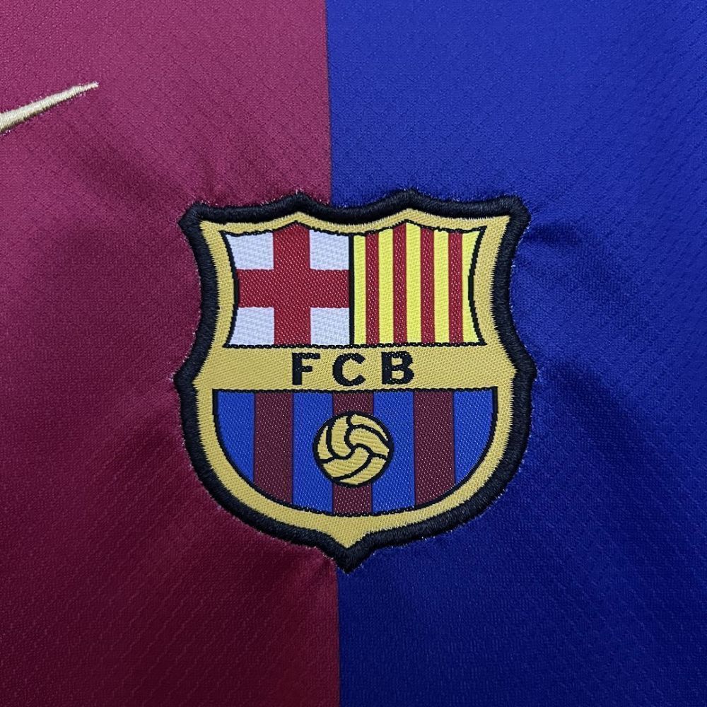 Barcelona x Travis Scott 2025-26 Home Kids Short Sleeve Kit Fan Version