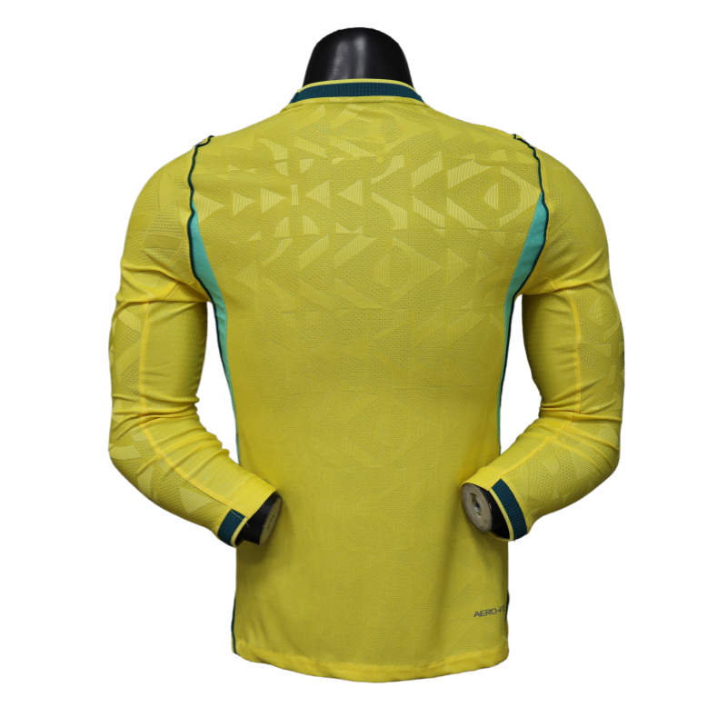 Brazil 2026 World Cup Home Long Sleeve Kit & Jersey Player Version