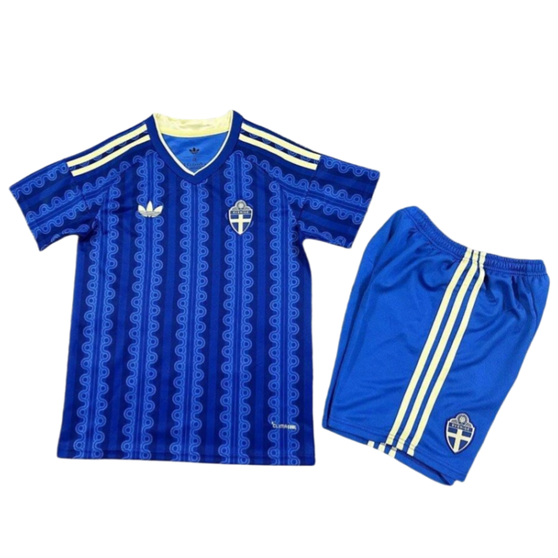 Sweden 2026 World Cup Away Kids Kit & Jersey + Shorts Fan Version