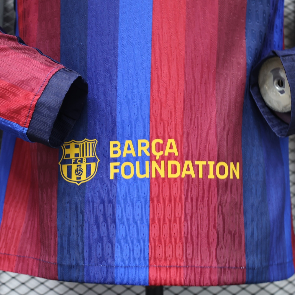 Barcelona 2026-27 season home long sleeved football jersey player version