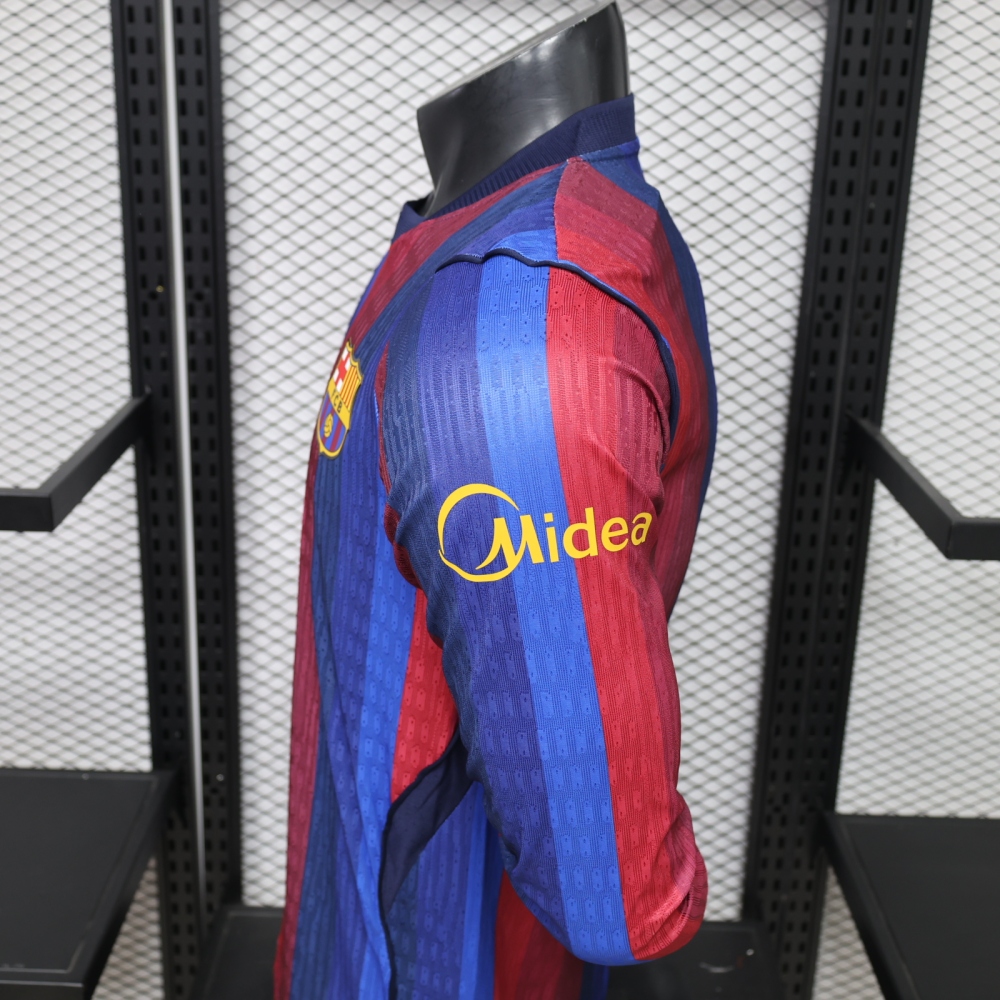 Barcelona 2026-27 season home long sleeved football jersey player version