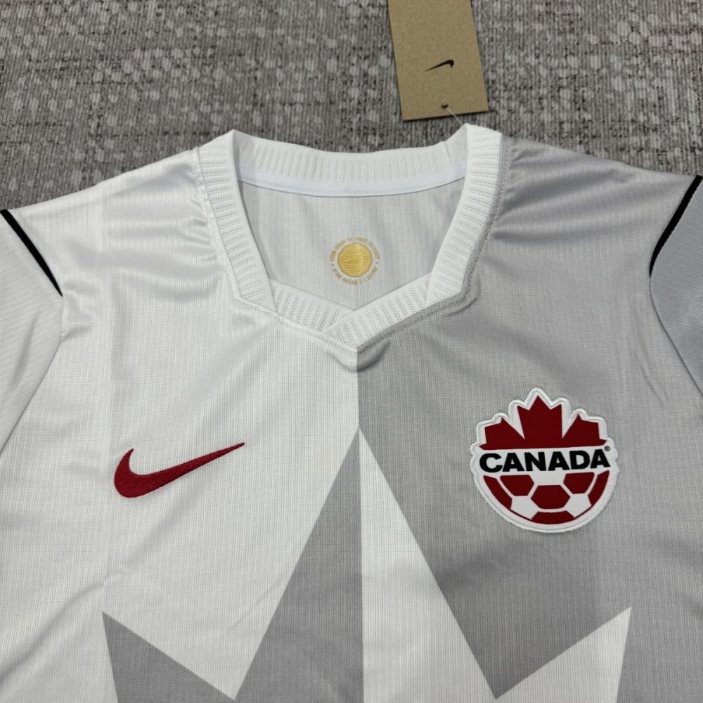 Canadian 2026 World Cup Second Away Short sleeved Soccer Jersey Fan Edition