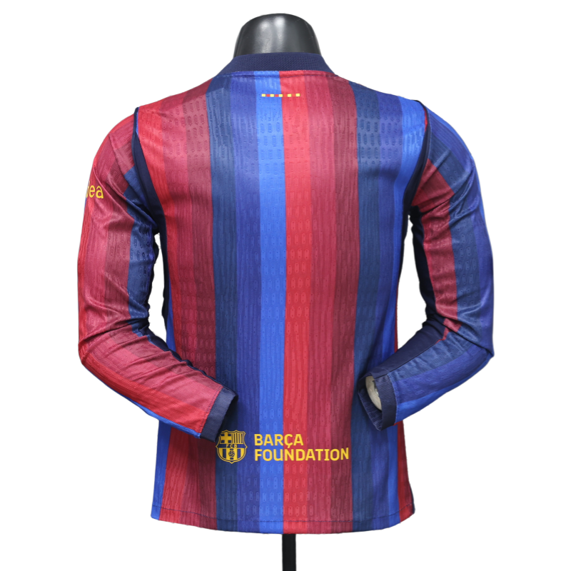 Barcelona 2026-27 season home long sleeved football jersey player version