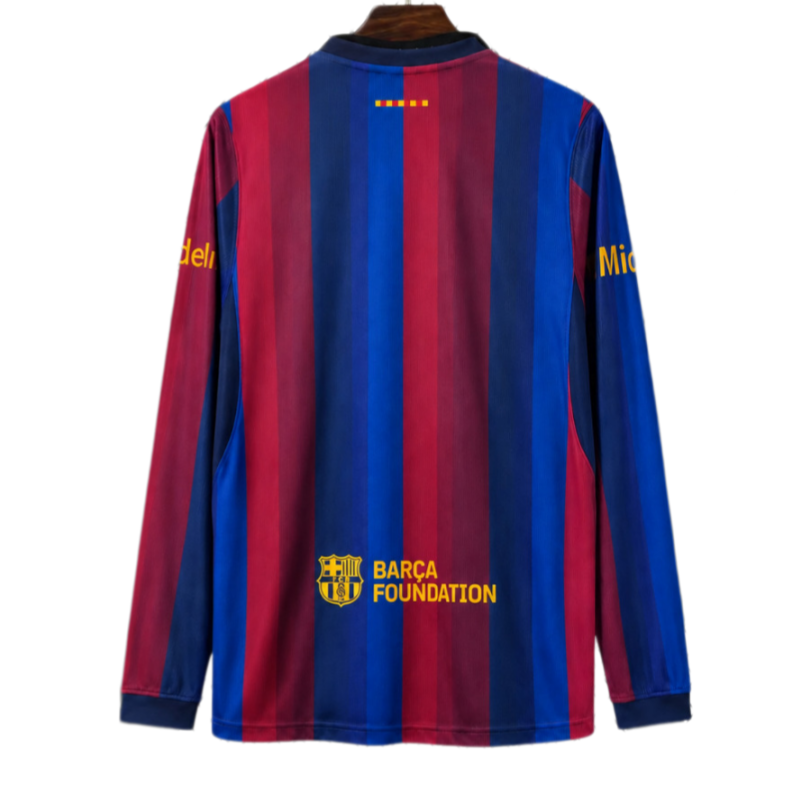 Barcelona 2026-27 Home Long Sleeve Football Jersey Fan Version