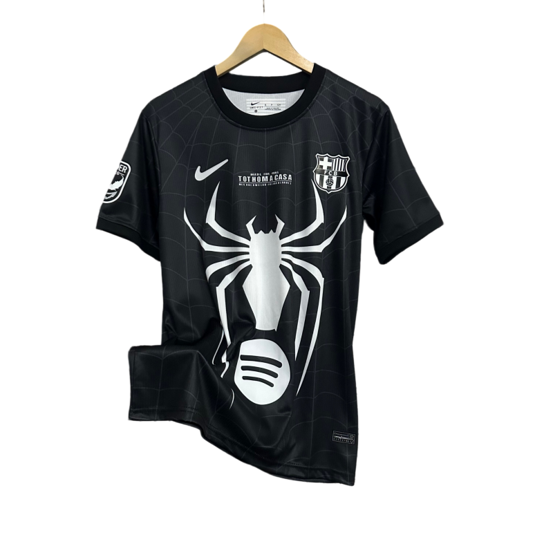 Barcelona 2026-27 season Black Spider Man special edition football jersey - fan version