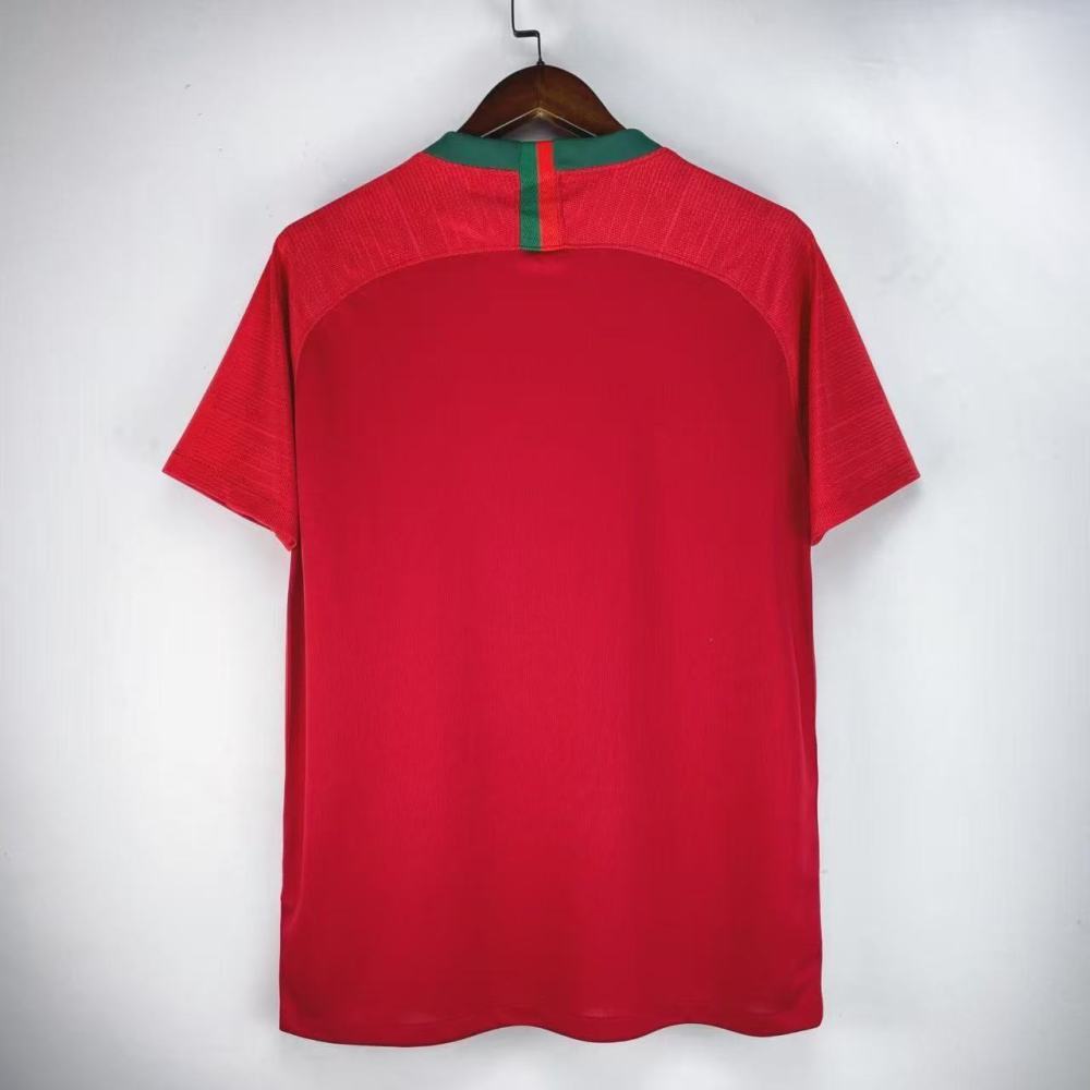 2018 Portugal Home Retro Football Jersey Short Sleeve