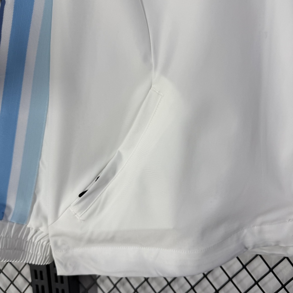 2026 Argentina World Cup White Classic Casual Training Windproof Jacket