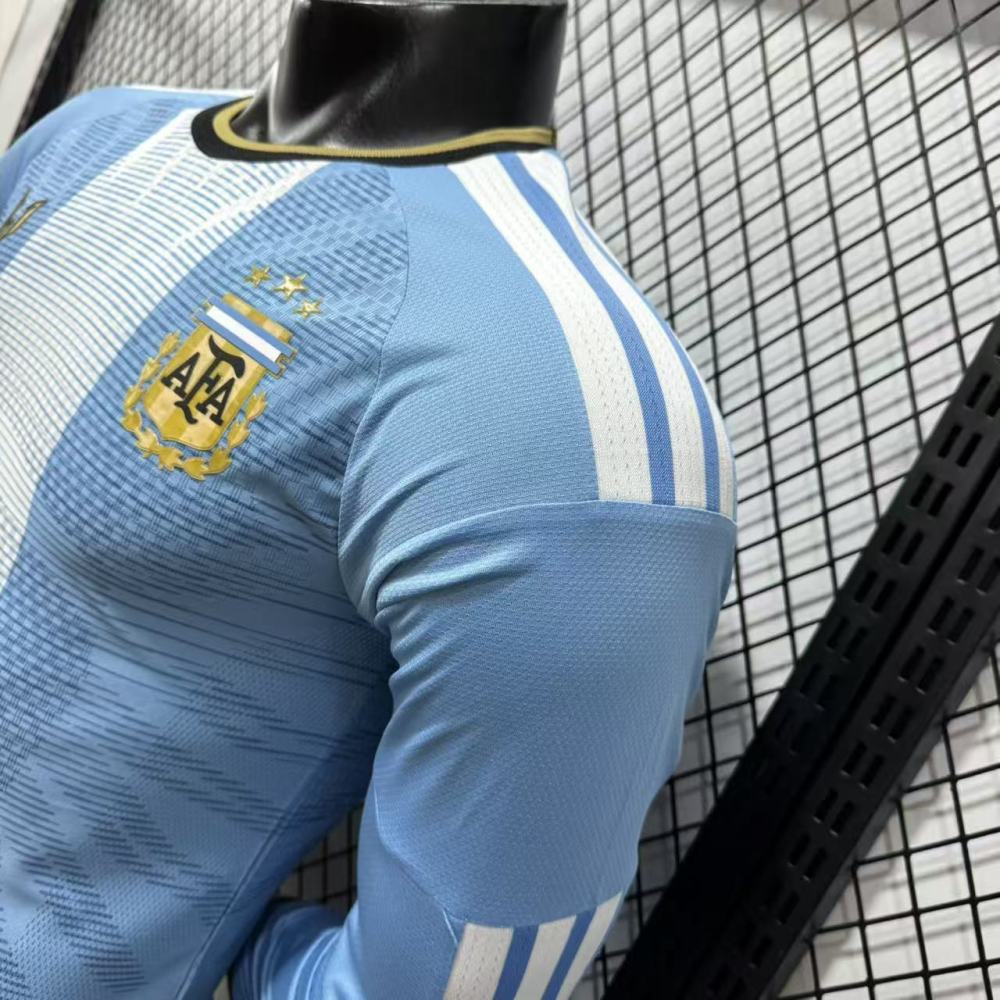 Messi Argentina Farewell Commemorative Shirt 2026 Edition and Equipment Set - Player Edition Long Sleeve